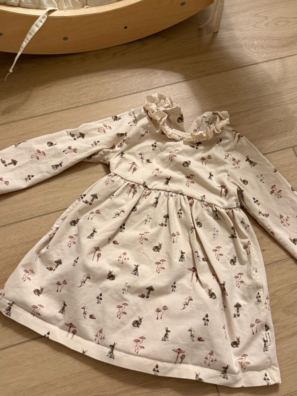 Minymo Cream Long-Sleeve Dress & Pants
